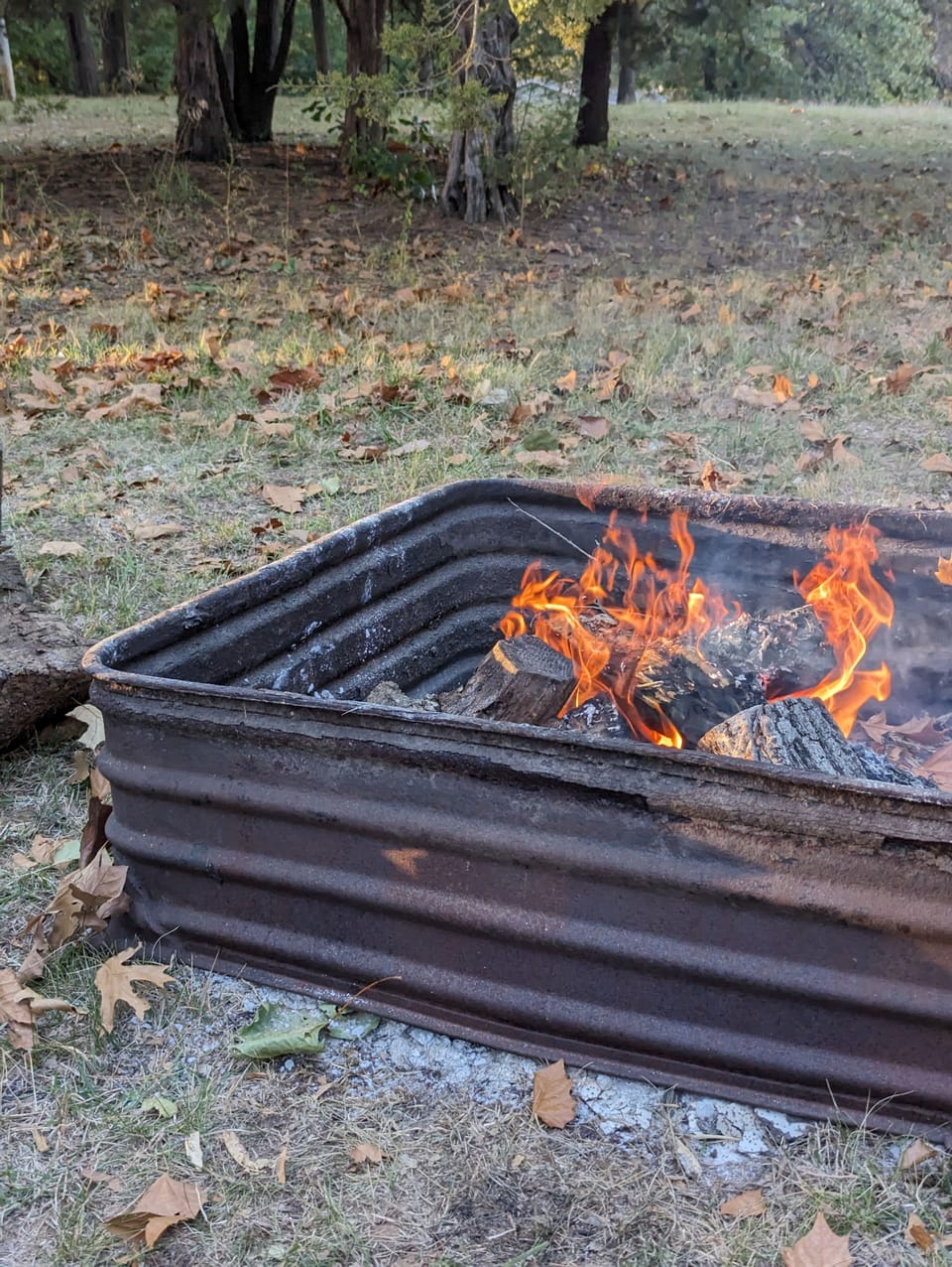 Fire pit out front