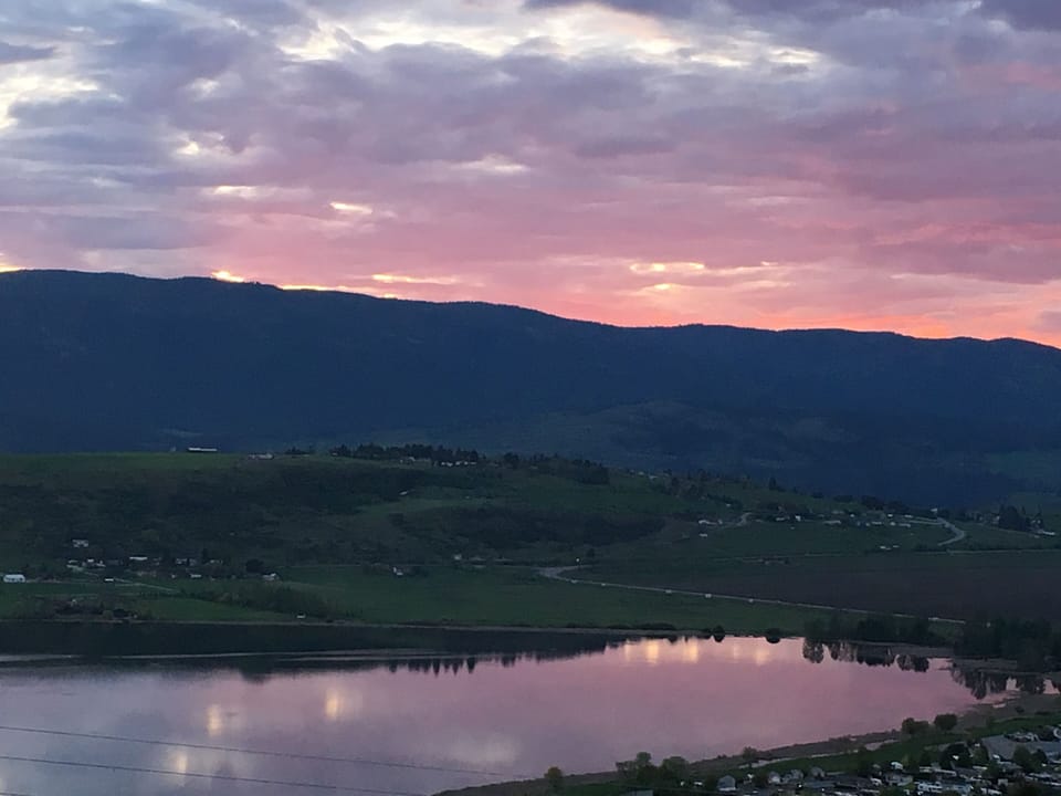 A calm summer sunset