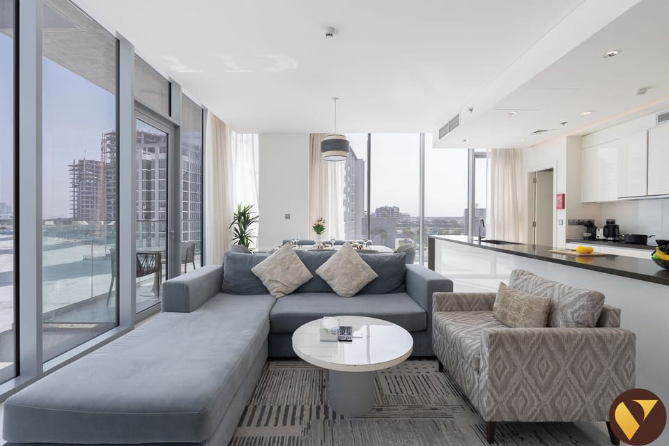Luxury Apartment | Living area | 65-inch Smart TV with cable channels