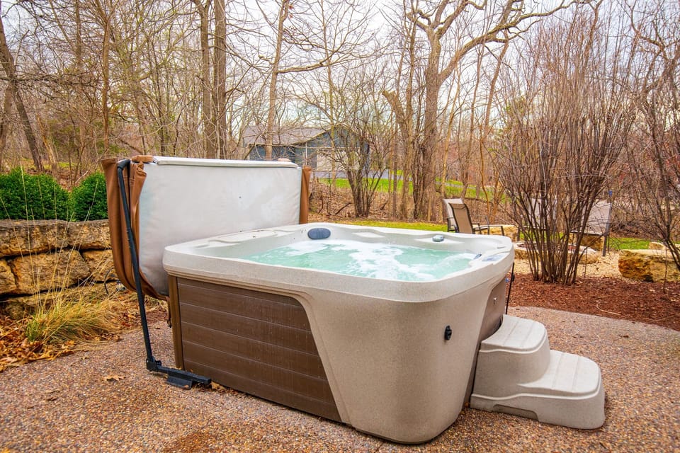 Soak in the hot tub on a chilly night or after a long day of outdoor fun