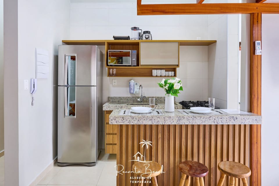 Apartment | Private kitchen | Full-size fridge, microwave, oven, stovetop