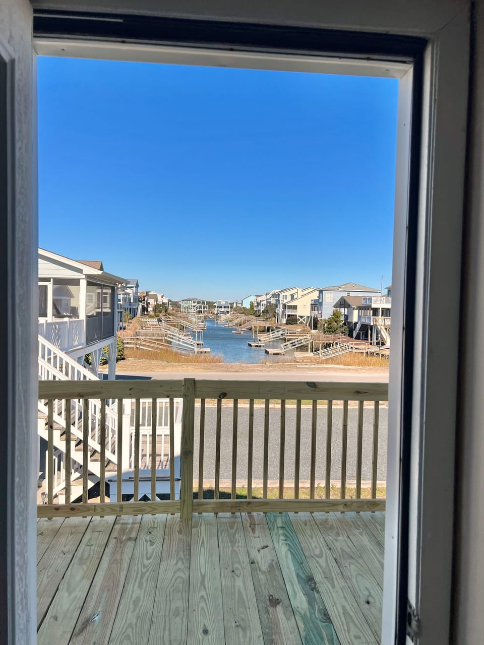 Renovated deck on back of house