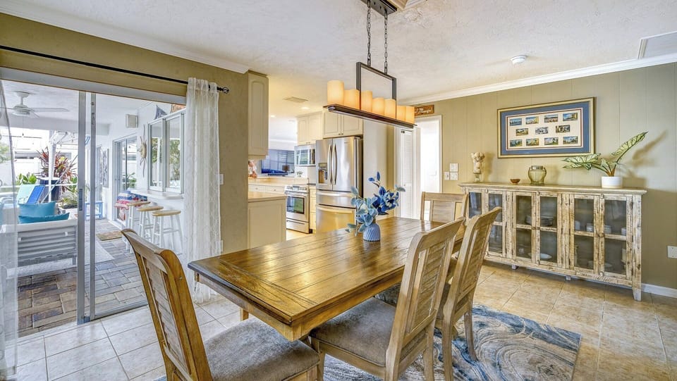 Dining Table Has Great Views and Access to Patio Area