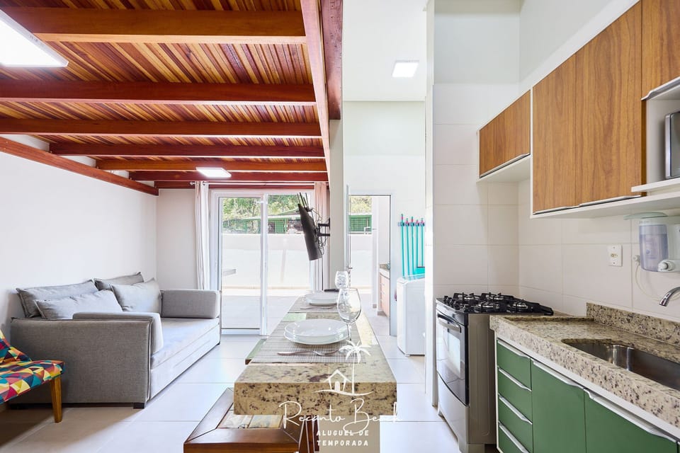Apartment | Private kitchen | Full-size fridge, microwave, oven, blender