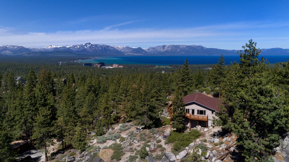 Sweeping panoramic views of Lake Tahoe and the Sierra Nevada mountains