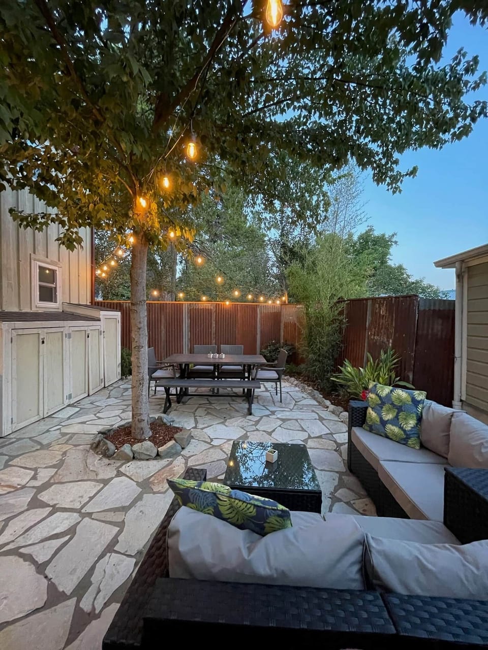 Shared backyard with BBQ