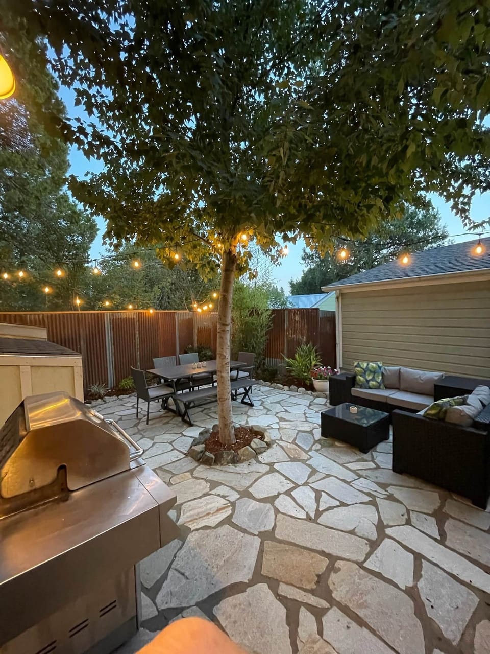 Shared backyard with BBQ