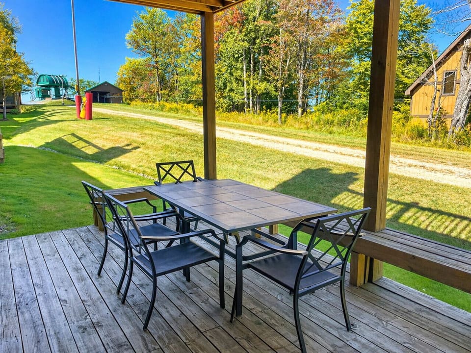 Hang out on the back deck and soak in the fresh mountain breeze