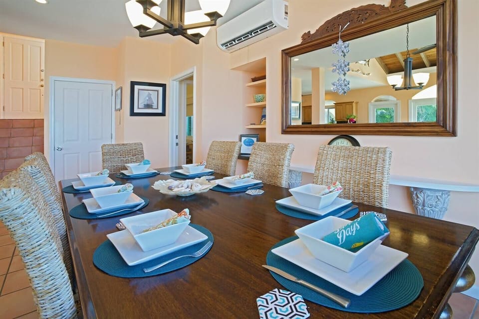 Plenty of seating at this dining room table