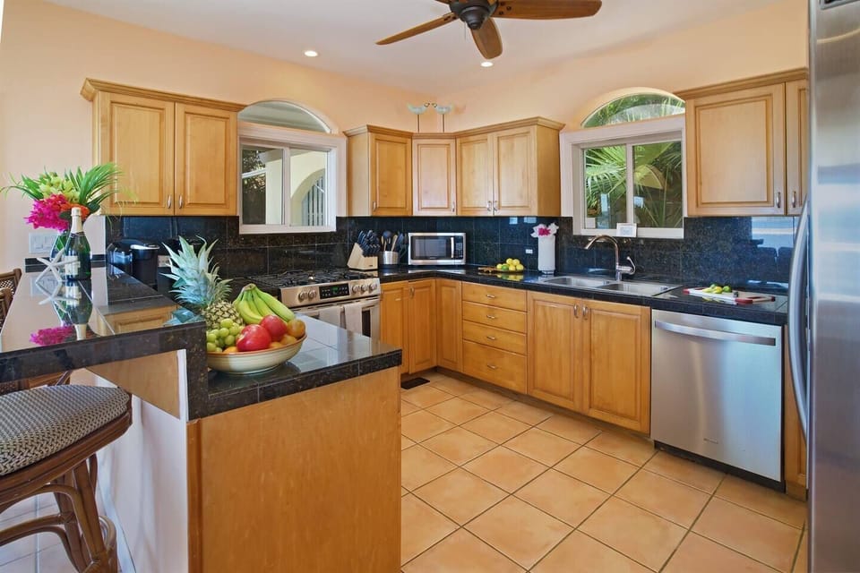 Gourmet kitchen has everything that you need.