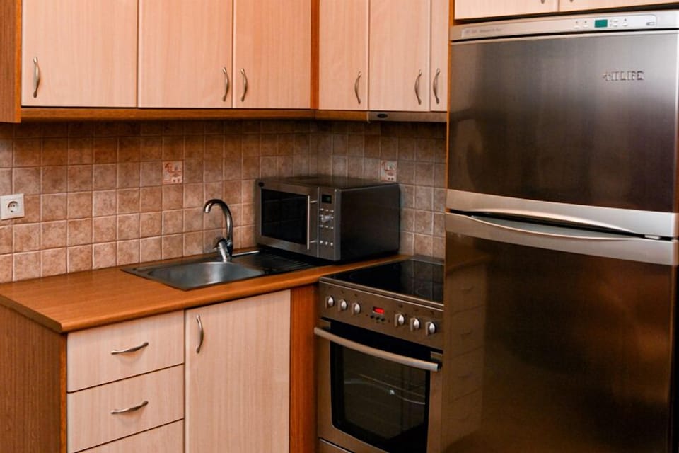 Villa, 2 Bedrooms, Private Pool, Sea View | Private kitchen | Full-size fridge, microwave, stovetop, coffee/tea maker