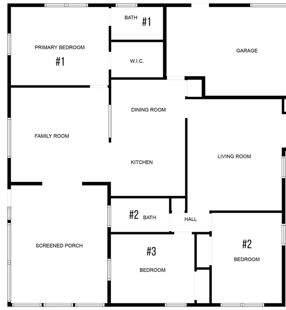 The floor plan of our home