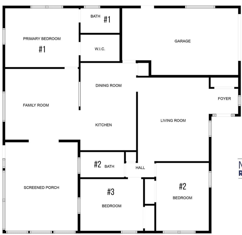 The floor plan of our home