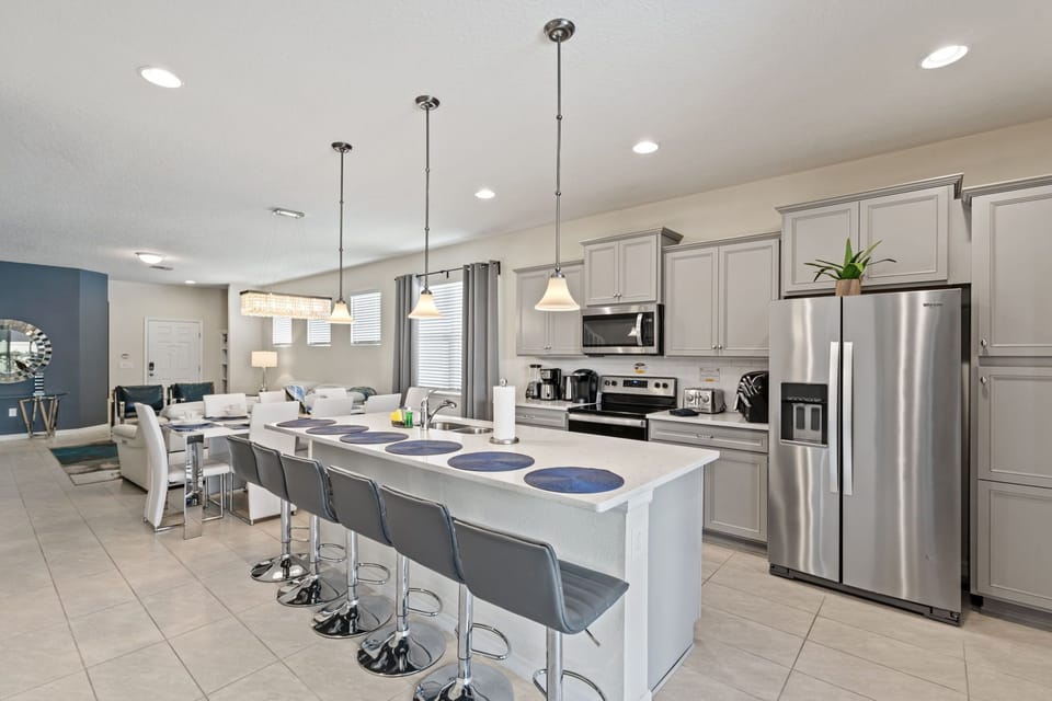 Discover culinary joy in our fully-equipped kitchen.