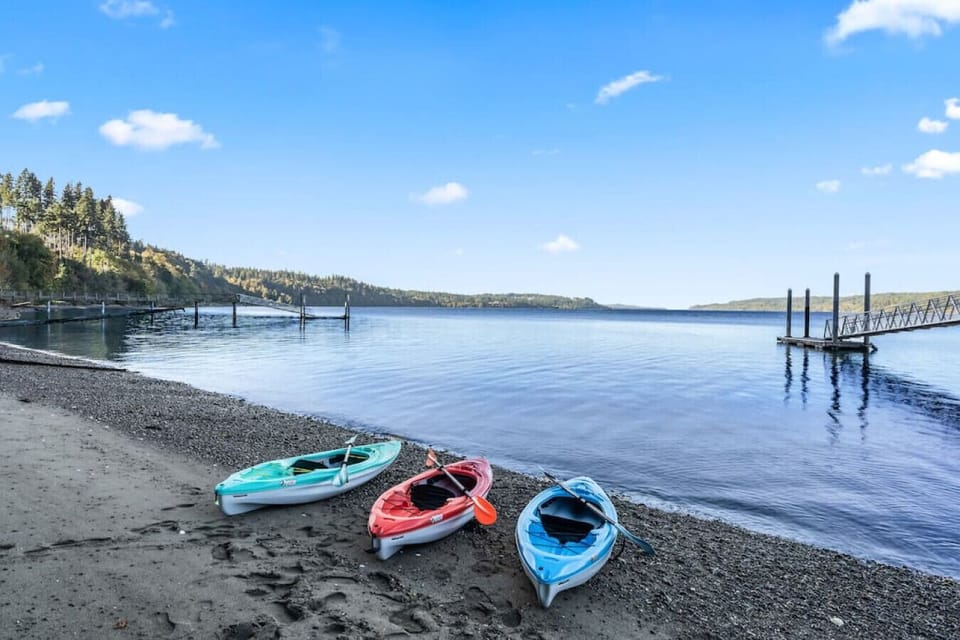 Three kayaks and life jackets are provided for guest use!