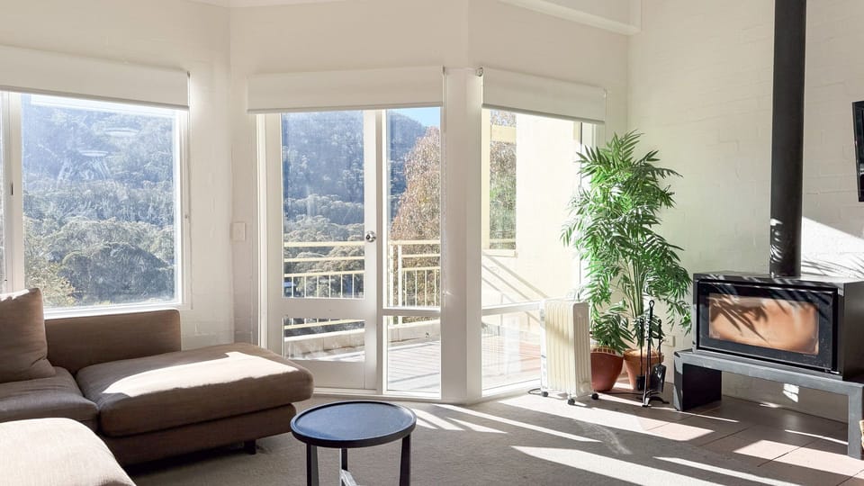 Living Area with Wood Fire