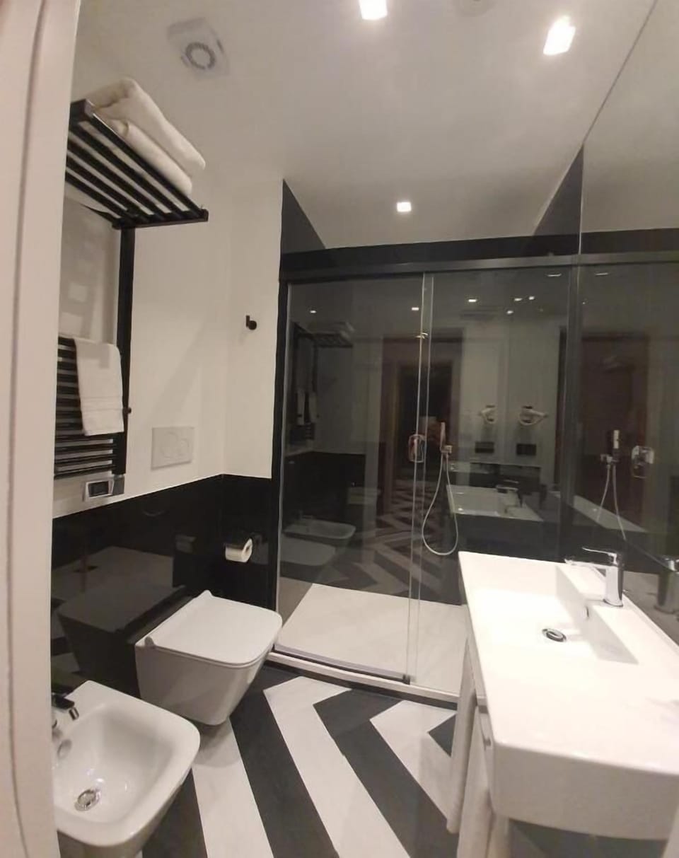 Shower, rainfall showerhead, hair dryer, bidet