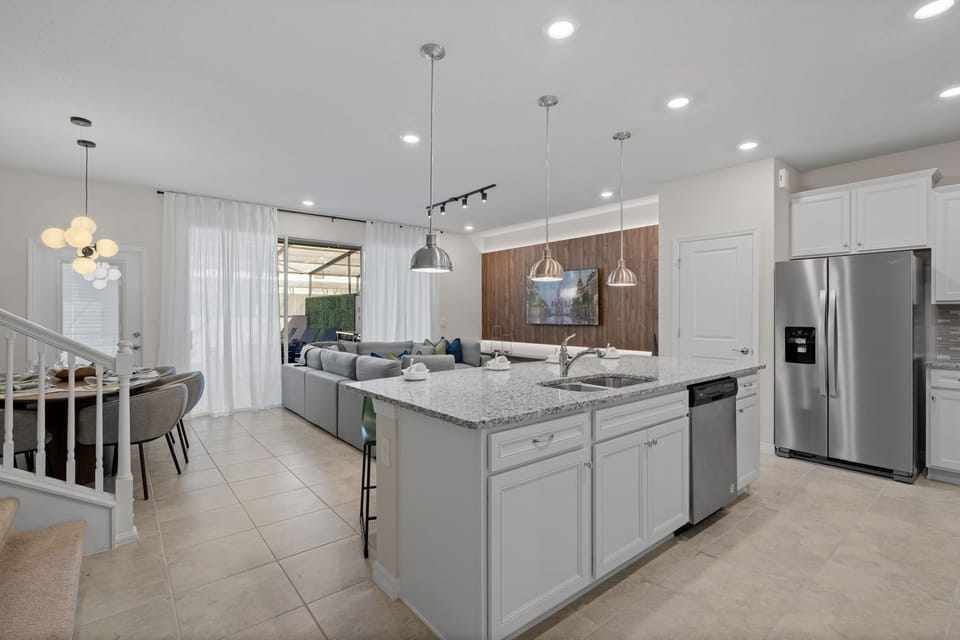 Your Culinary Playground: Spacious Kitchen with Island.