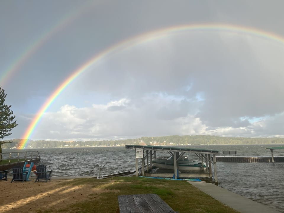 Rainbow Over Hamlin Lake