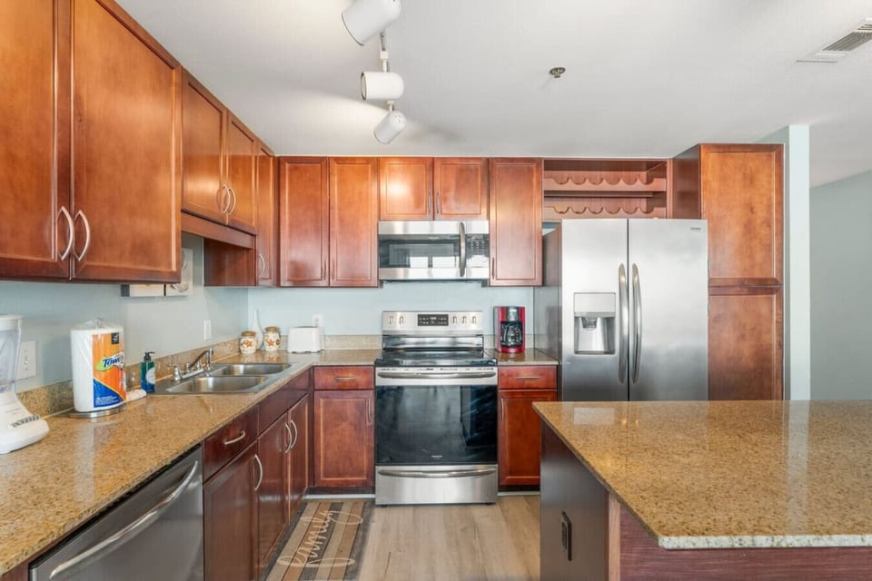 Fully Stocked Kitchen with Ocean Views and Island Bar Seating