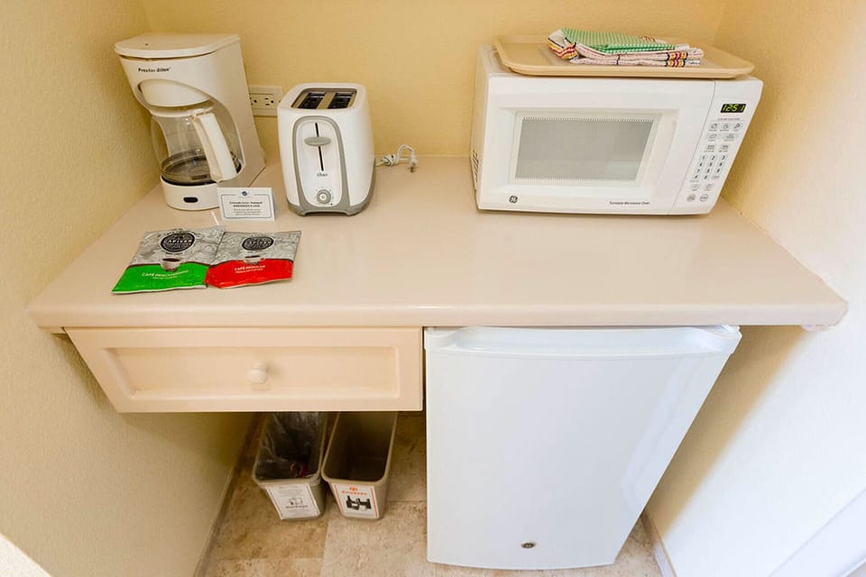 Kitchenette provided in guest bedroom.