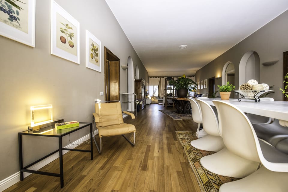 The big private living room where you can relax on the comfortable sofas.
