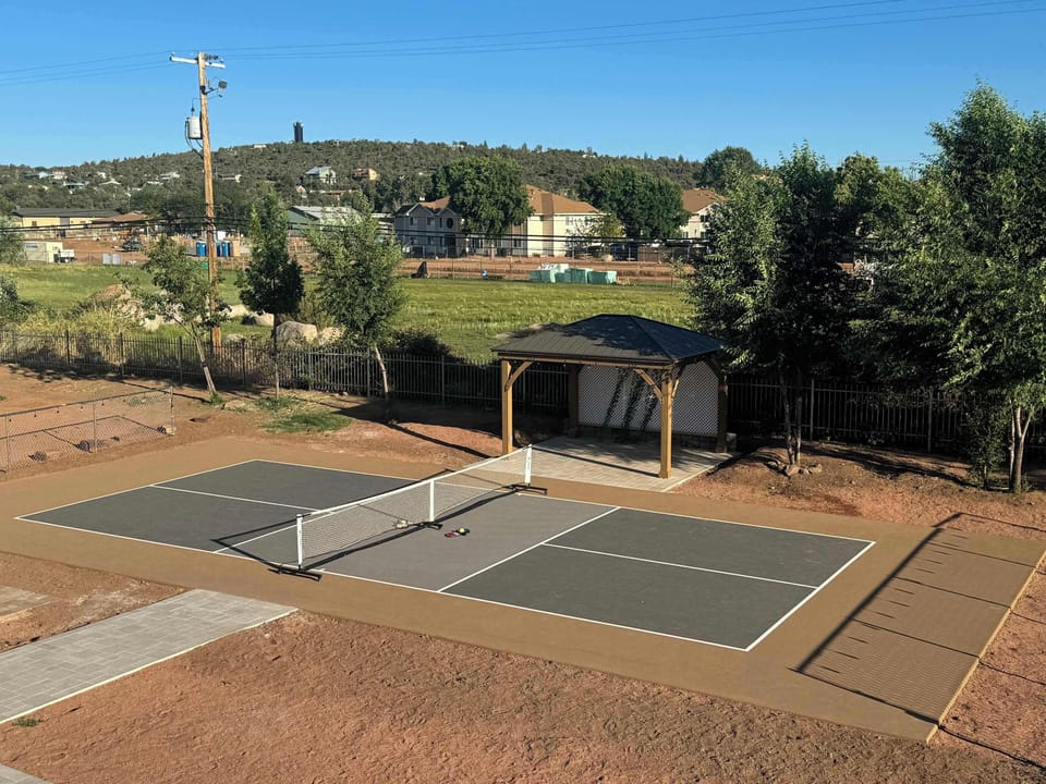 Play pickleball on-site with the whole crew!