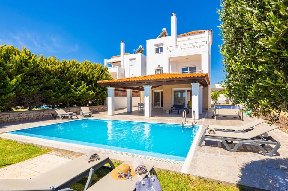 Beautiful villa with private pool, terrace, and garden with sea views