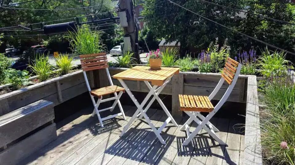 Private rooftop garden.