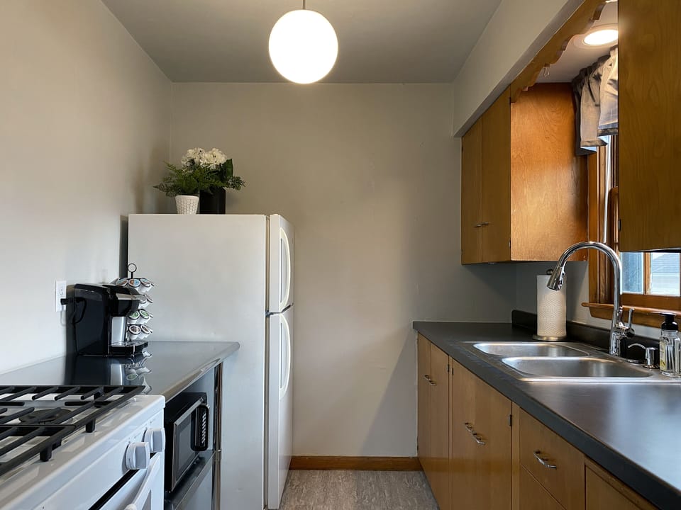 Fully stocked kitchen with Keurig 