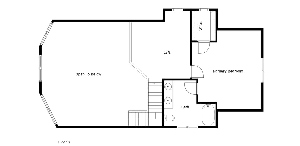 Upper level floor plan