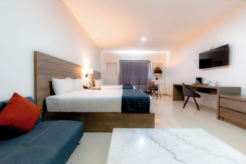 Family Studio Suite | Premium bedding, soundproofing, free cribs/infant beds, travel crib