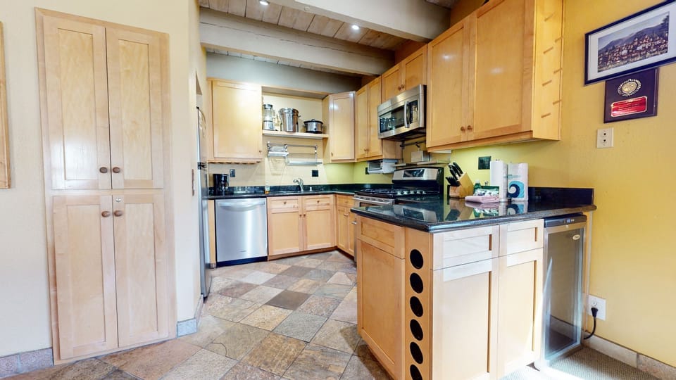 Floor, Flooring, Indoors, Kitchen, Microwave