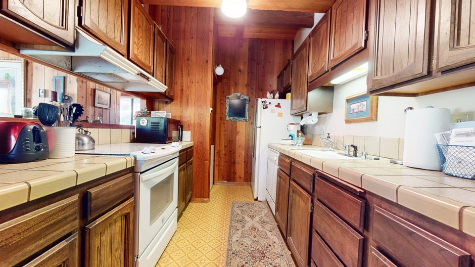 Indoors, Kitchen, Hardwood, Refrigerator, Painting