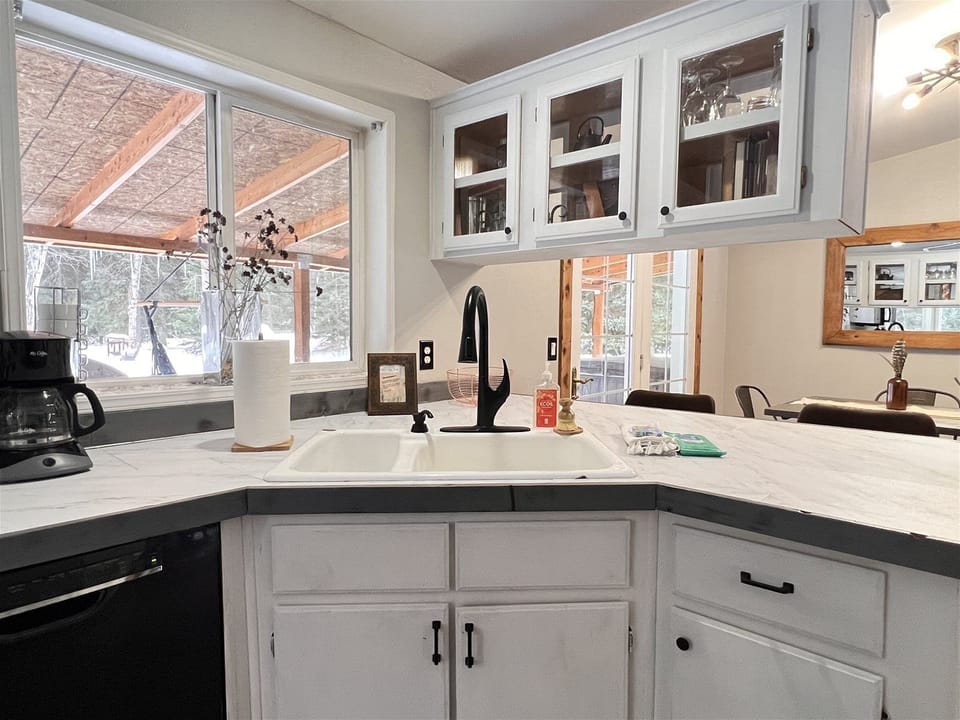 Sink with a view of wildlife daily!
