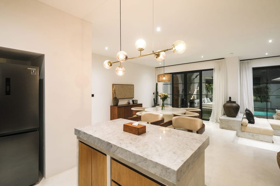 Villa, 2 Bedrooms | Private kitchen | Fridge, microwave, stovetop, coffee/tea maker