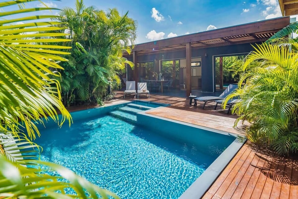 Pool view to garden