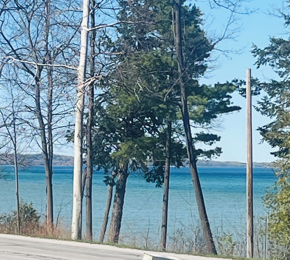 View from front porch. This is not a waterfront property.