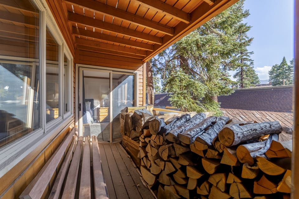 Private deck with free firewood.