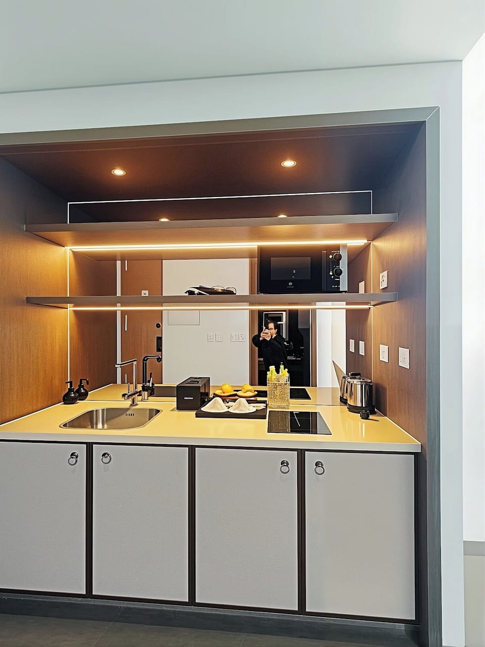 Apartment, 2 Bedrooms, Balcony, Beach View | Private kitchen | Mini-fridge, microwave, electric kettle, eco-friendly cleaning products
