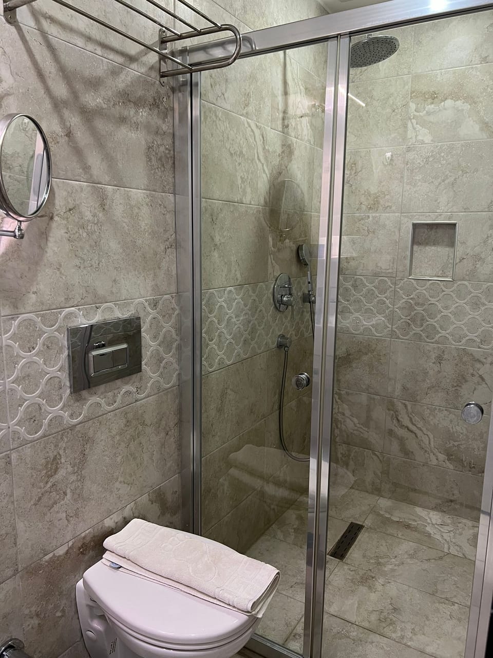 Comfort Room | Bathroom | Shower, rainfall showerhead, towels