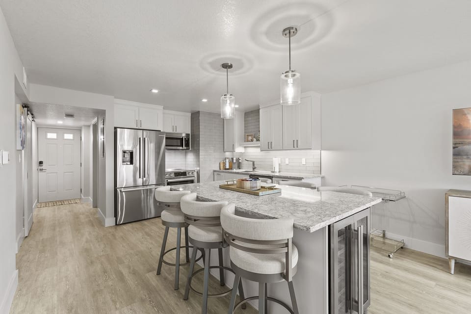 Kitchen Area with Stainless Steel Appliances