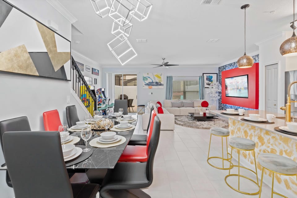 Dining area- right Infront of the kitchen for easy access of the food that you will serve