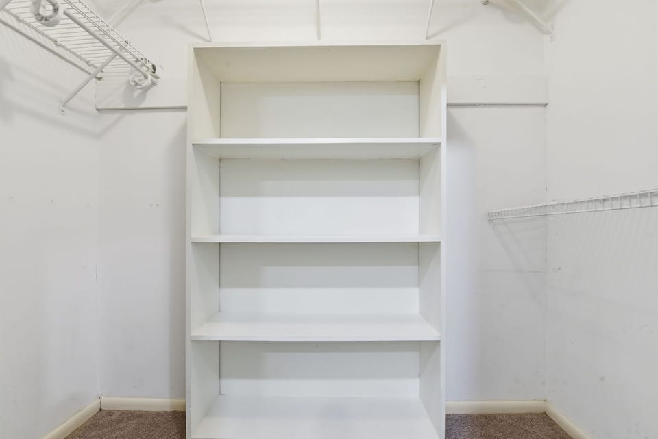 Extra large closet located in the primary bath. Great space for big luggage for those longer stays. 