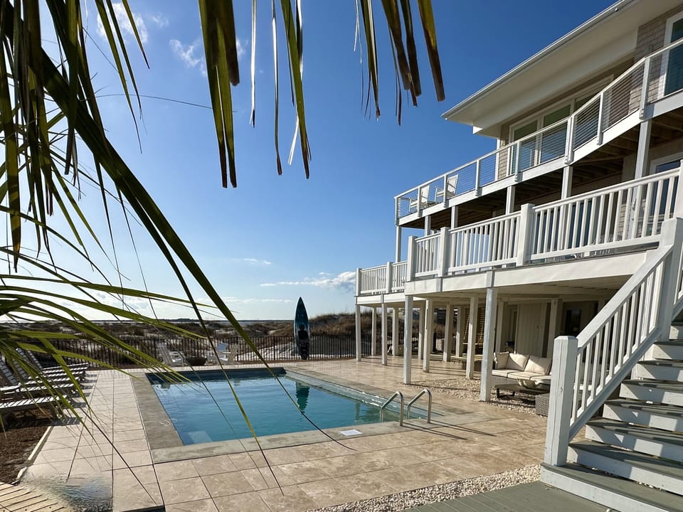 Oceanfront Pool with levels of outdoor entertaining areas