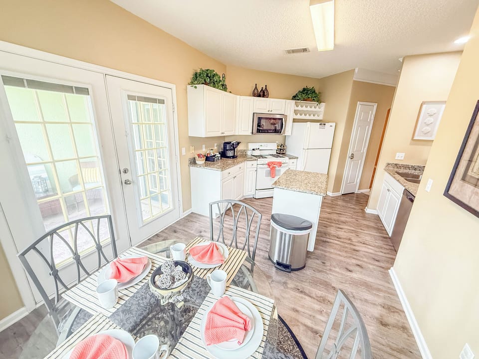 Whip up pancakes, pour the coffee, and gather around the breakfast nook.