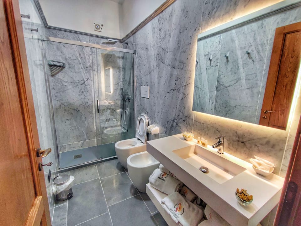 Premium Suite, 2 Double Beds, Balcony, City View | Desk, laptop workspace, free WiFi, bed sheets