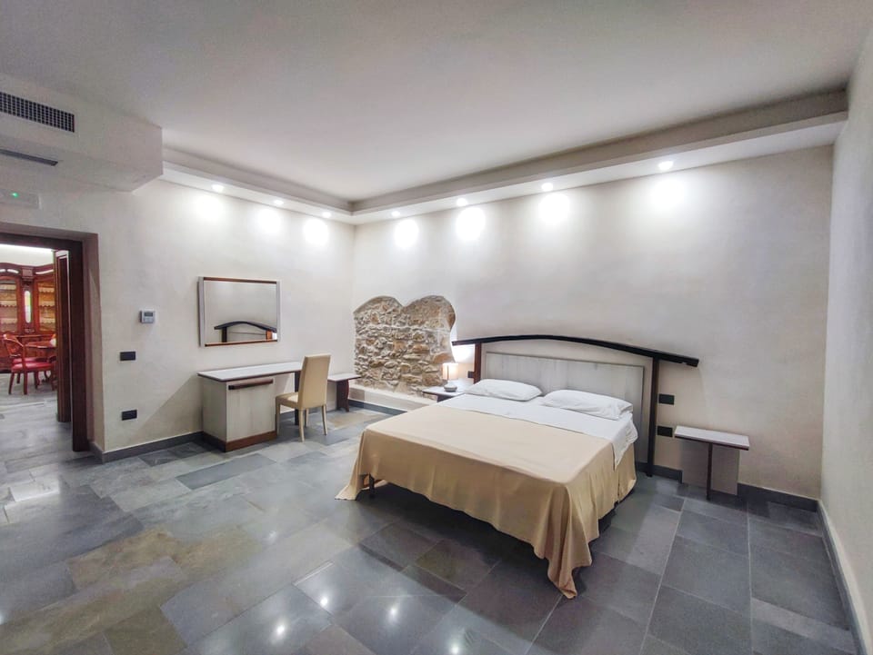 Premium Suite, 2 Double Beds, Balcony, City View | Desk, laptop workspace, free WiFi, bed sheets