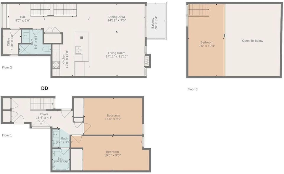 Detailed floor plan shows your spacious multi-level retreat with thoughtfully designed living spaces, bedrooms, and bathrooms across three floors.
