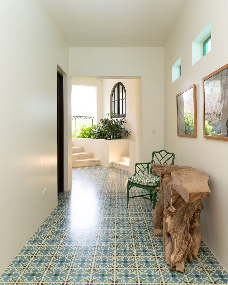 Hall to master bedroom and office